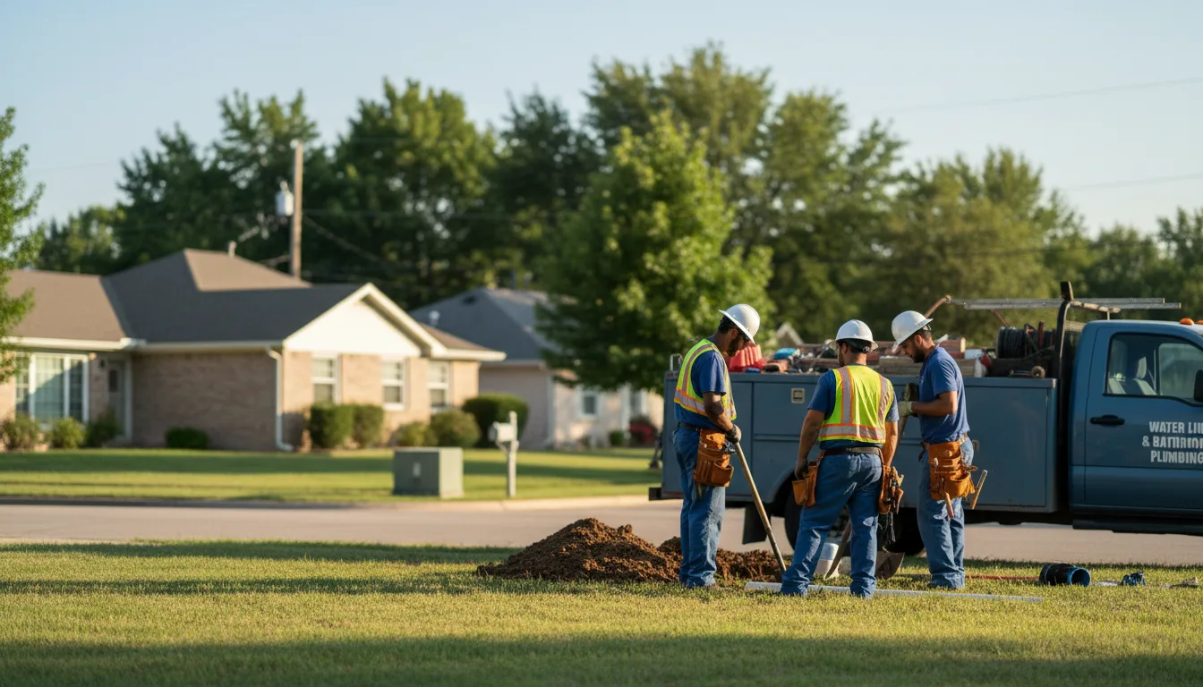 Residential water line and bathroom plumbing service in Westfield, IN